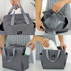 Large Capacity Insulated Animal Print Tote for Women - Durable Polyester