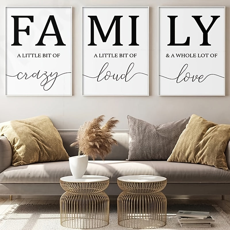 3pcs Family Wall Poster Canvas Painting