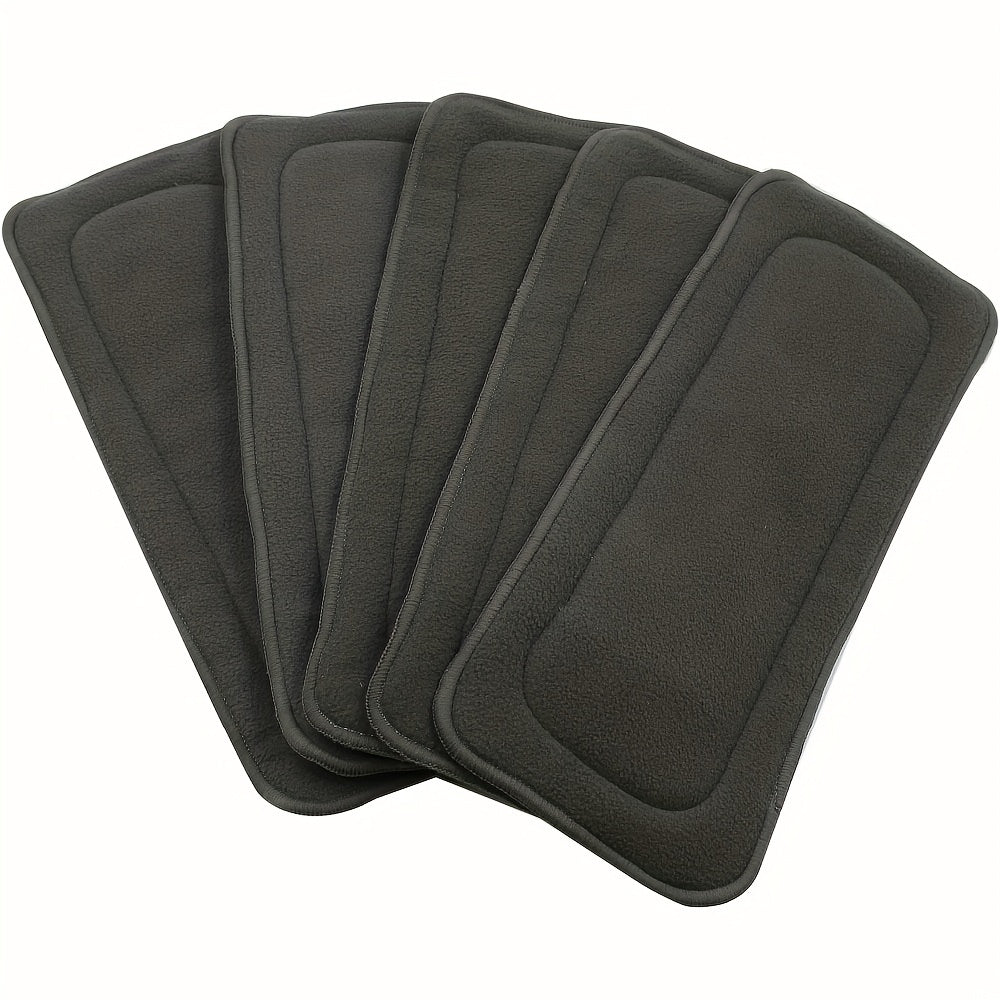 5-Layer Bamboo Cloth Diaper Inserts - Absorbent & Gentle on Baby Skin