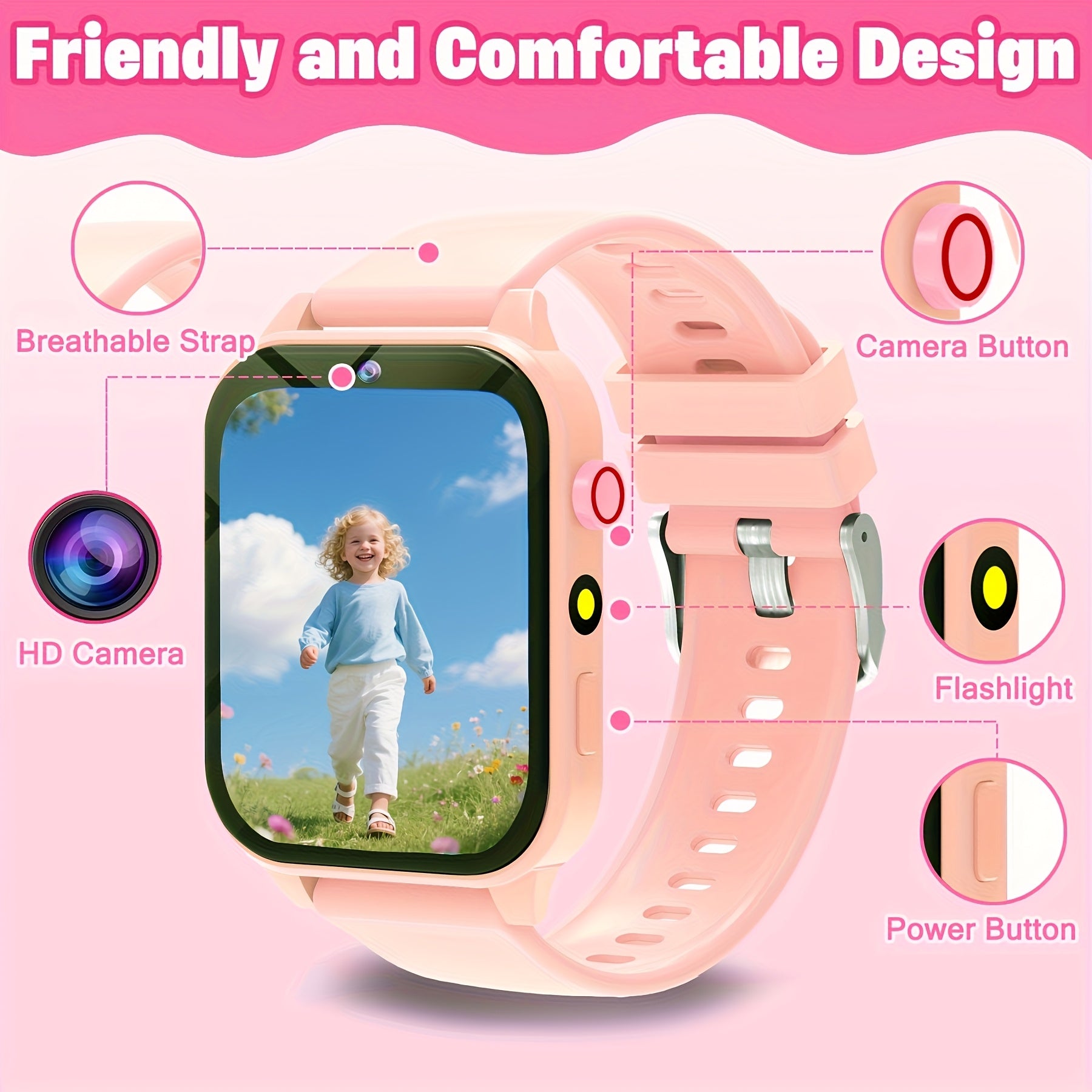 Kids Smartwatch Touch Screen 26 Games Camera Video Music Player