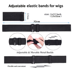 6pcs Adjustable Lace Elastic Bands Straps For Wigs