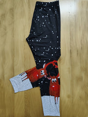  Elk Print High Stretch Skinny Leggings