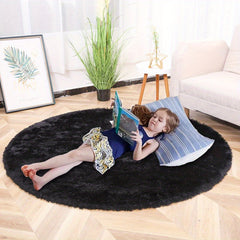 American Style Plush Velvet Round Rug