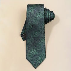 Cashew Collar Neck Tie Scarf Set Business Banquet Matching Men