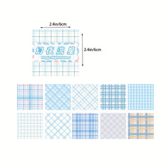 200 Sheets Colored Grid Notepad with Lovely Stickers