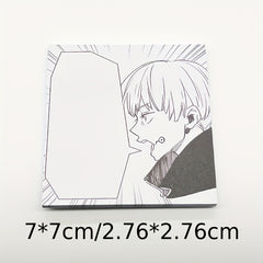 Anime Sticky Notes Memo Pads Cartoon Square Tearable N Times Sticky Message Pad
