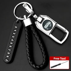Alloy Metal Keyring Car Keychain Ant Lost Phone Number Plate Keychain