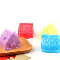 Christmas Silicone Cake Molds 6 Cavity Gingerbread House Baking Round