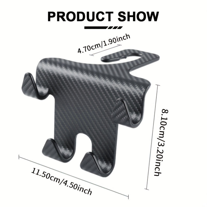 Car Hook Carbon Fiber Mobile Phone Hook Bracket