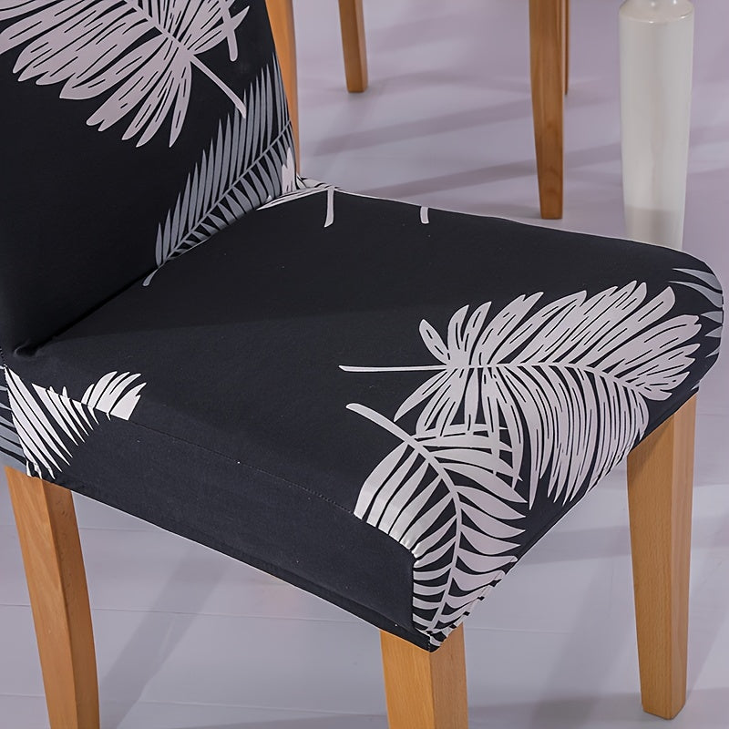 Printed Stretch Chair Cover Washable Set for Dining Room Sofa