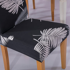 Printed Stretch Chair Cover Washable Set for Dining Room Sofa