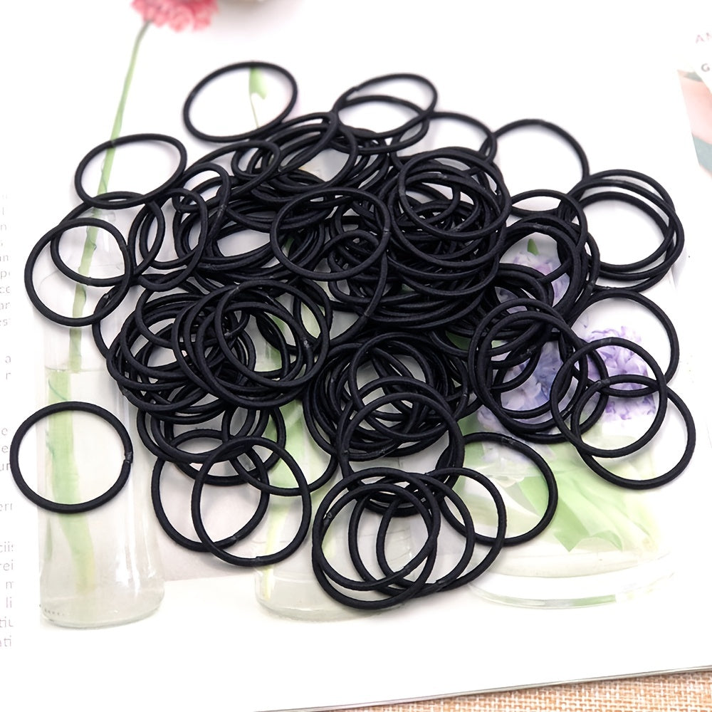 100pcs Multicolor Small Hair Ties Rubber Band for Women Girls