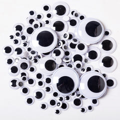 Plastic Googly Eyes Mixed Assorted Sizes Sticker Eyes for DIY Crafts