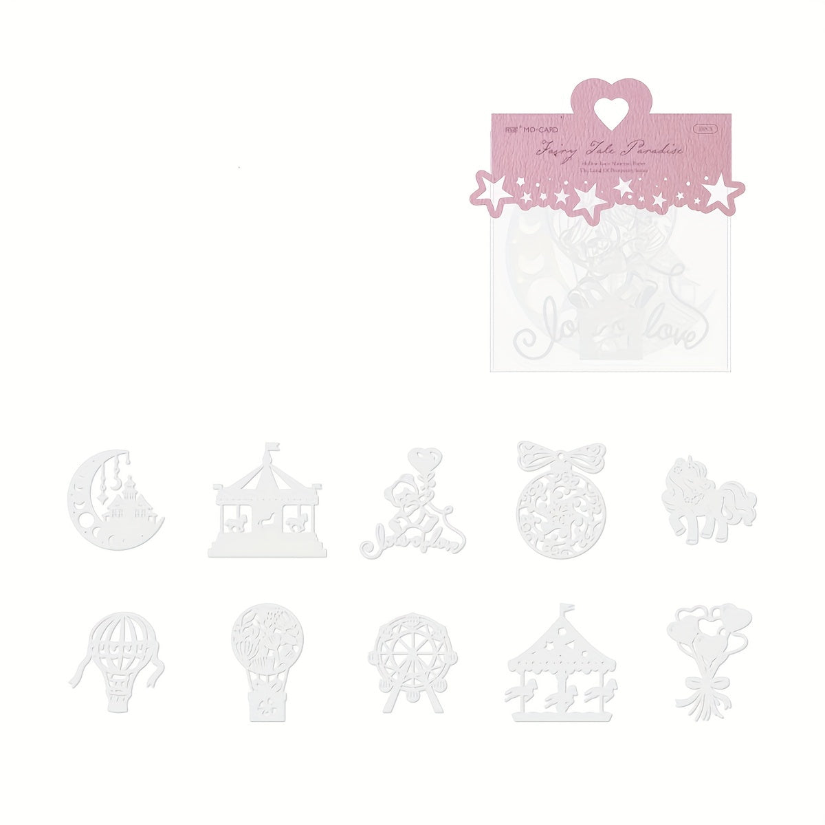 10pcs Cutout Lace Paper The Enlightenment Series DIY Decorative Collage Material