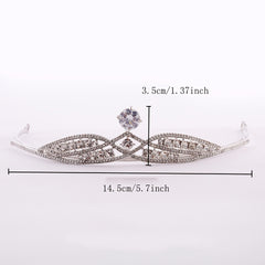 Crystal Wedding Headband Bride Tiara Crown Headwear