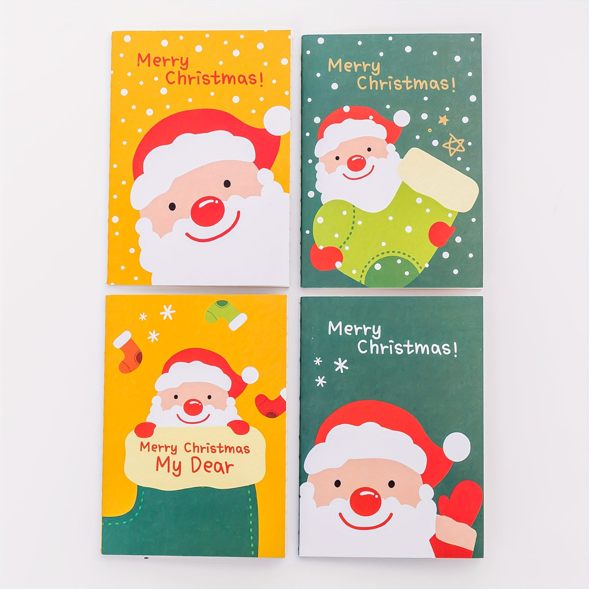 8pcs Christmas Pocket Notepads Cartoon Small Student Stationery