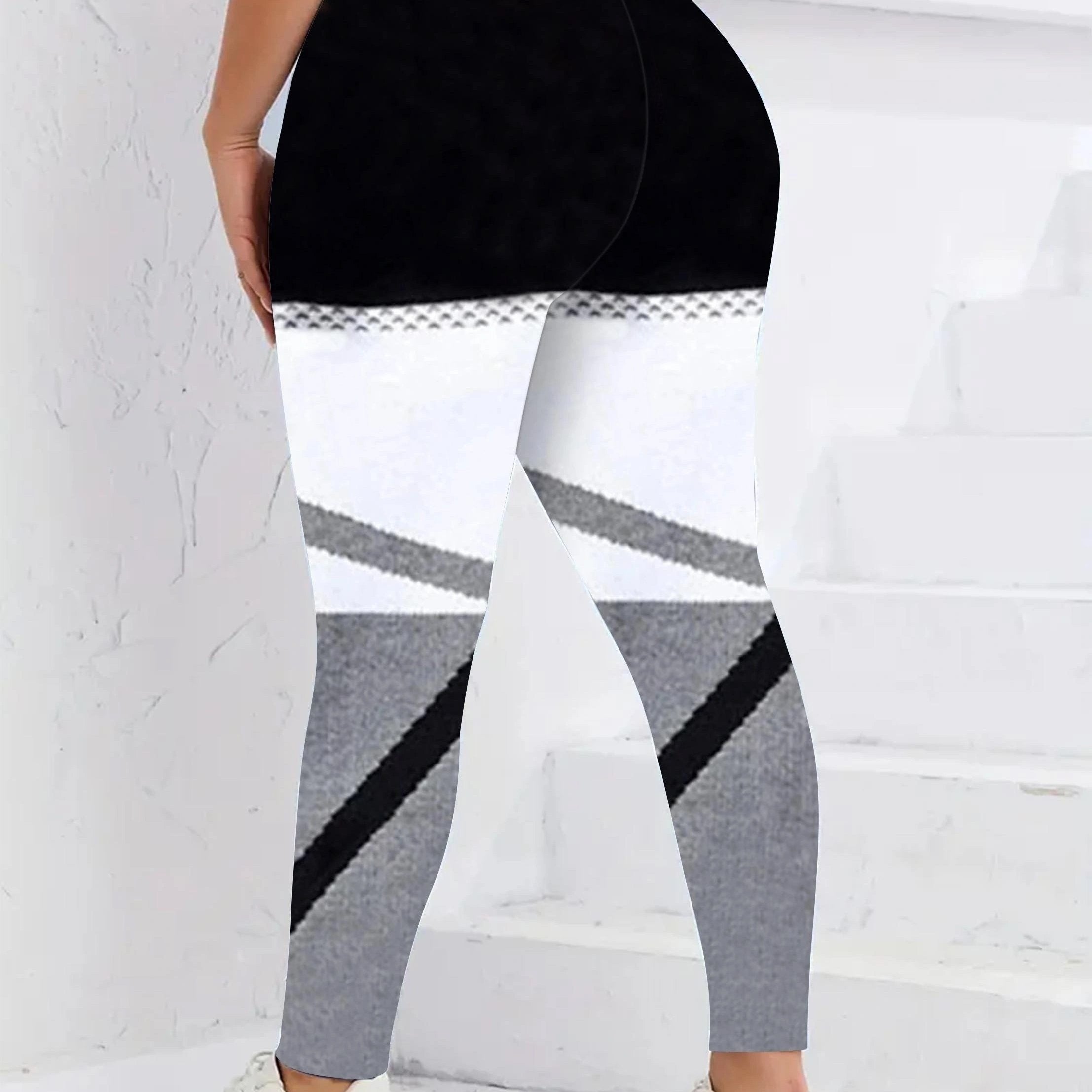  Colorblock High Rise Sporty Leggings