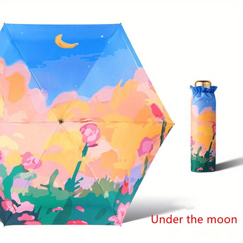 UltraLight Ink Painting Sunshade Pocket Umbrella