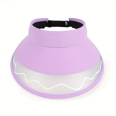PVC Letter Print Visor Hat UV Protection Sun Hats