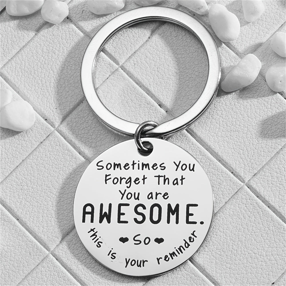 Stainless Steel Key Chain You're Awesome Gift
