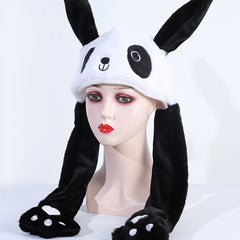 Cartoon Panda Hat With Moving Ears for Costume Party