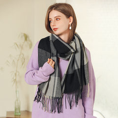 Wool Fringe Throw Blanket All Season Use Sofa Couch Camping Bed