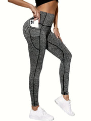 High Waist Yoga Leggings Pocket Skinny Butt Lifting Running Pants