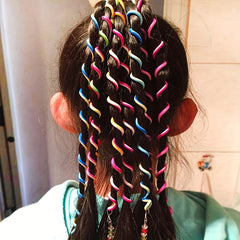 6pcs Colorful Telephone Line Hair Ties Headwear