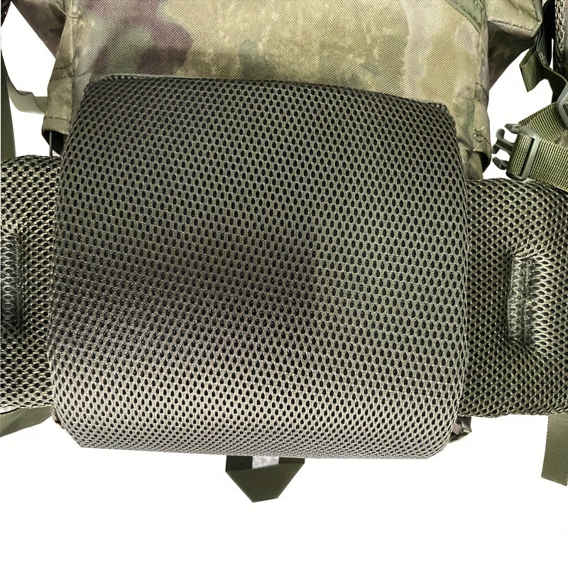80L Camouflage Camping Backpack Waterproof Lightweight Breathable Canvas Bag