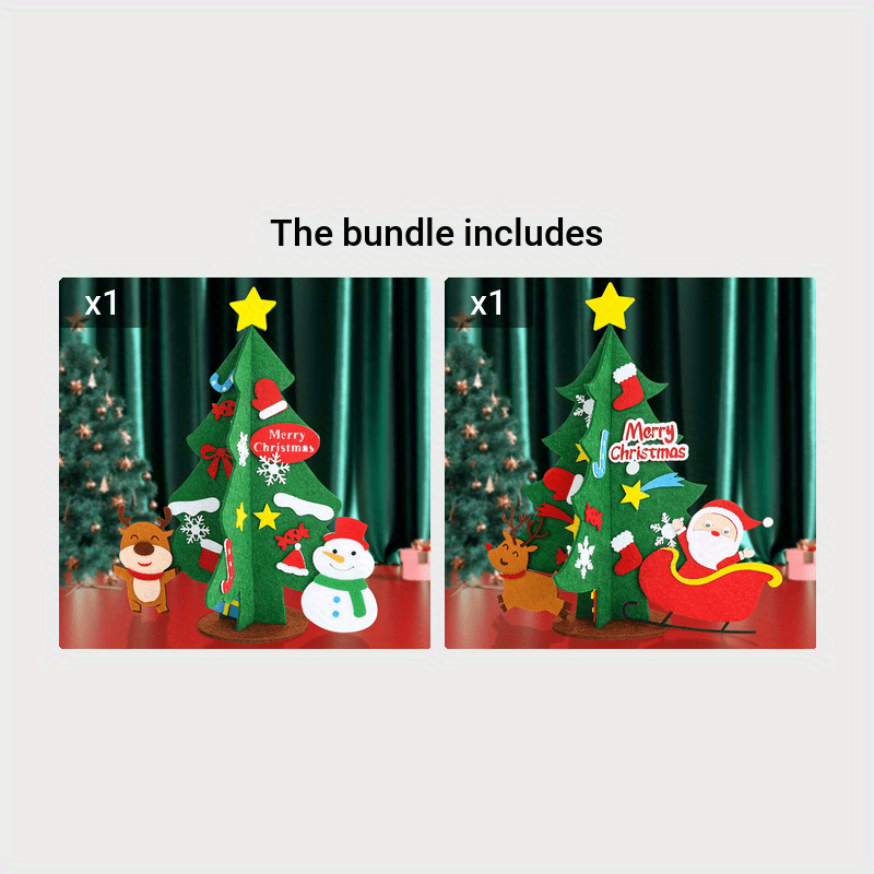 DIY Desktop Christmas Tree Material Package Ornaments Decorations