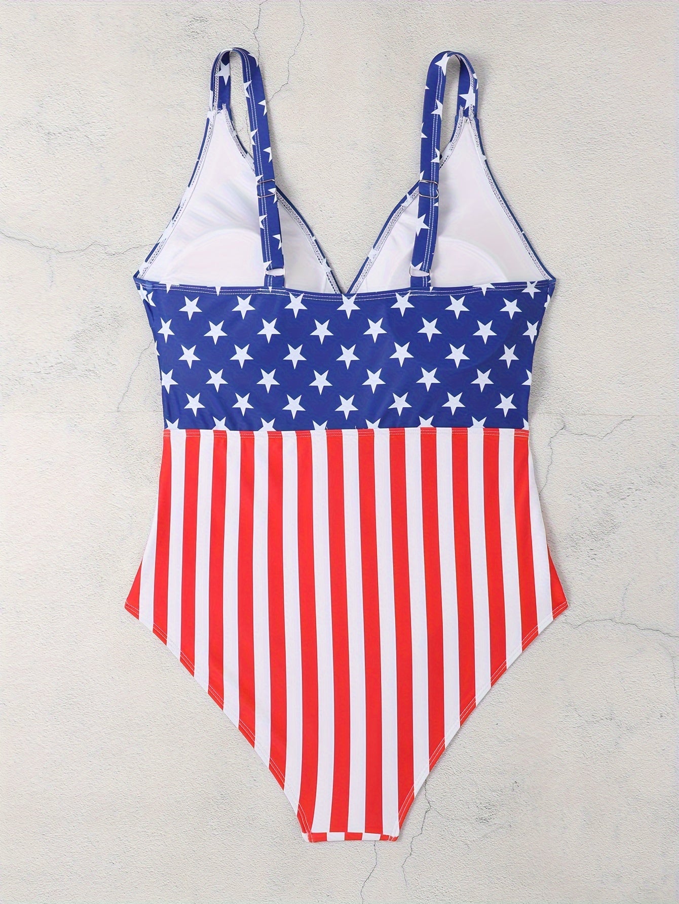  Star & Stripe Tie Side One Piece Swimsuit