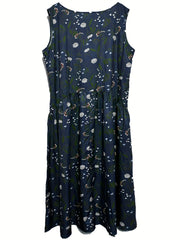  Floral Print Loose Fit Tank Maxi Dress