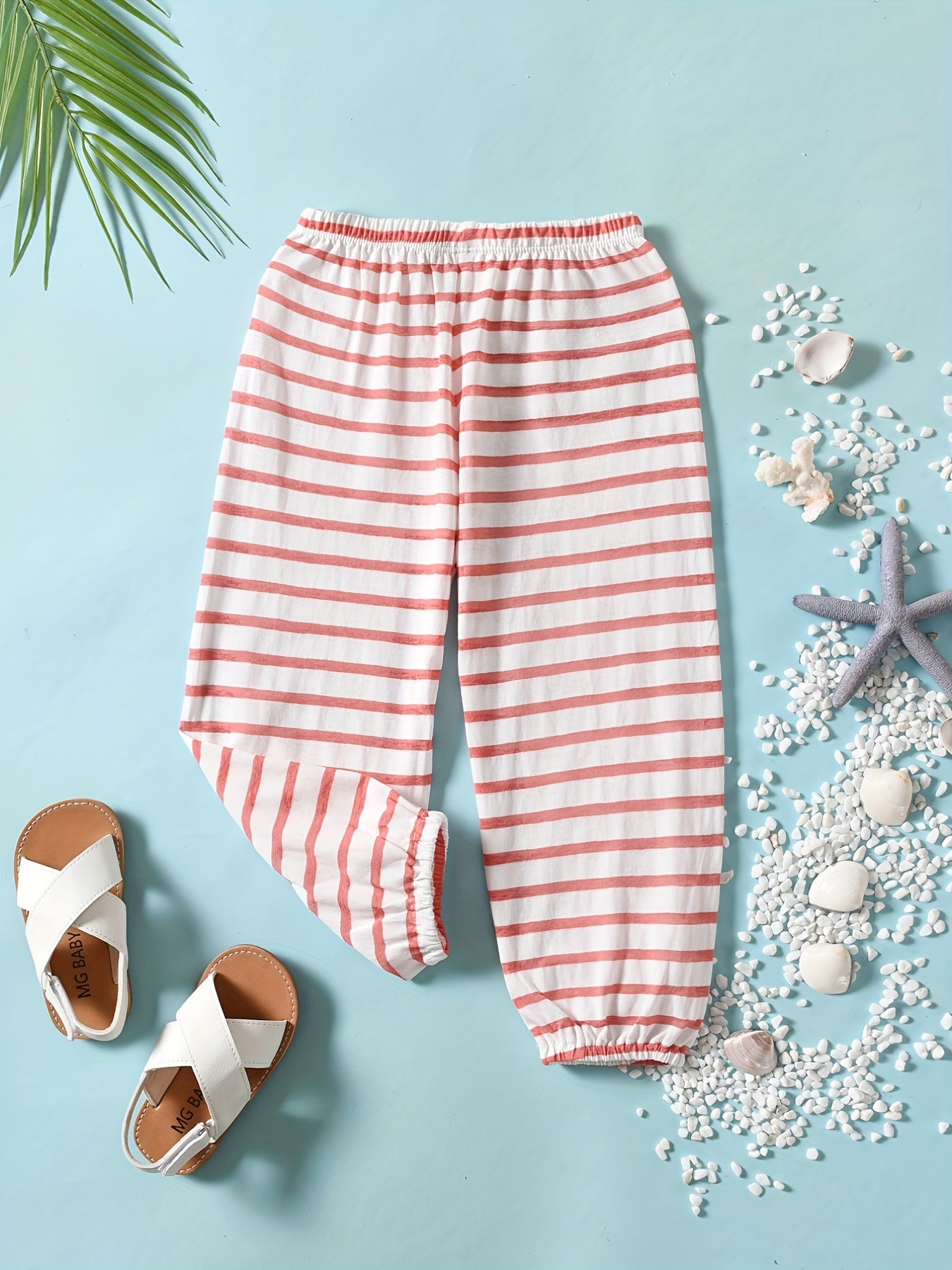 Striped Graphic Jogger Pants for Toddler Girls