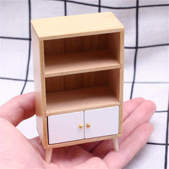 Mini Wooden Living Room Display Cabinet Model Accessories