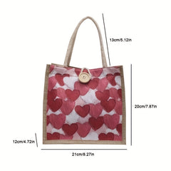 Loving Heart Handbag Carrying Bag Shoulder Bag Shopping Bag