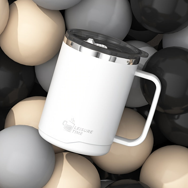 Insulated Stainless Steel Mug with Lid for Outdoor Adventures