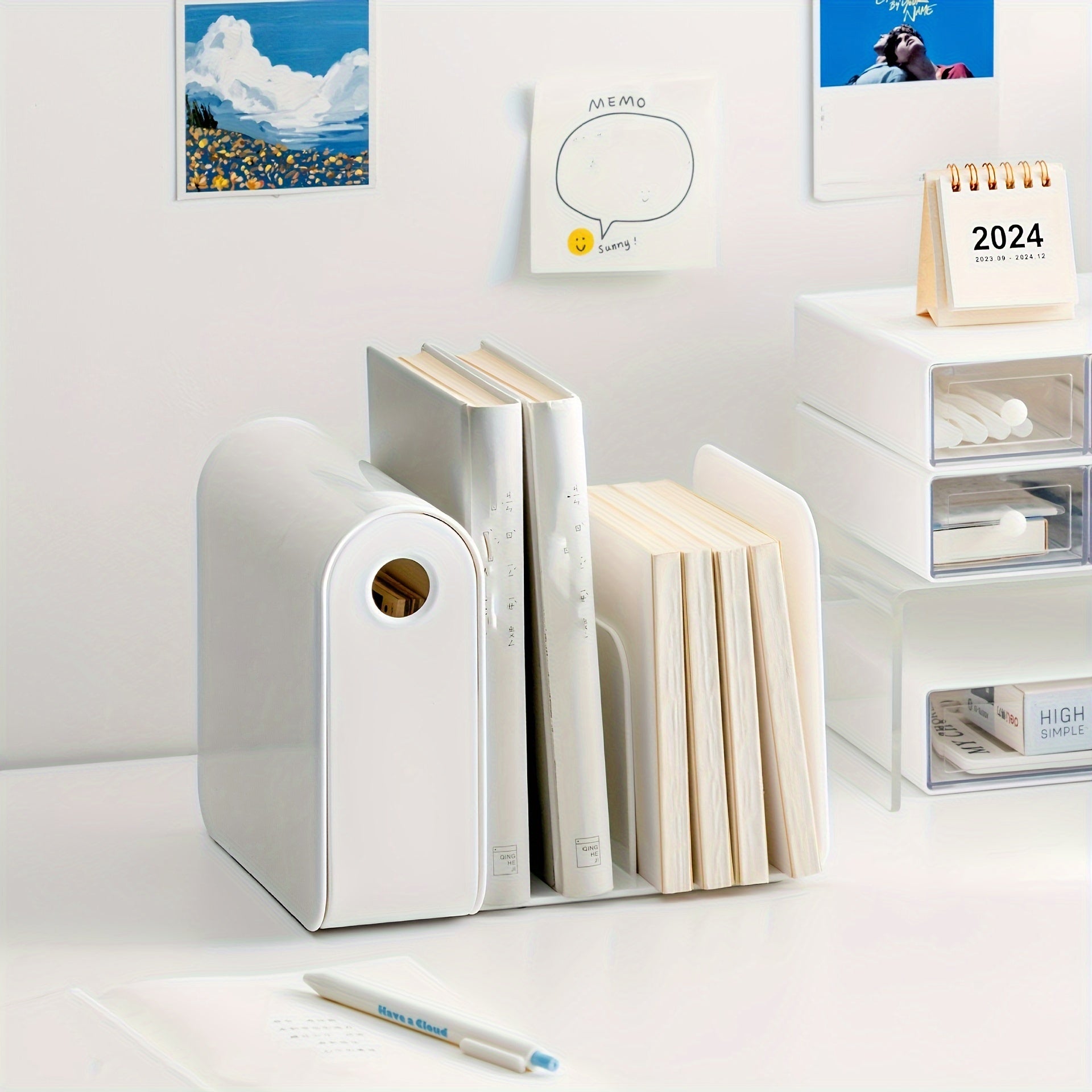 Desktop Storage Box Office Folder Sorting Box Student Dormitory Book Stand