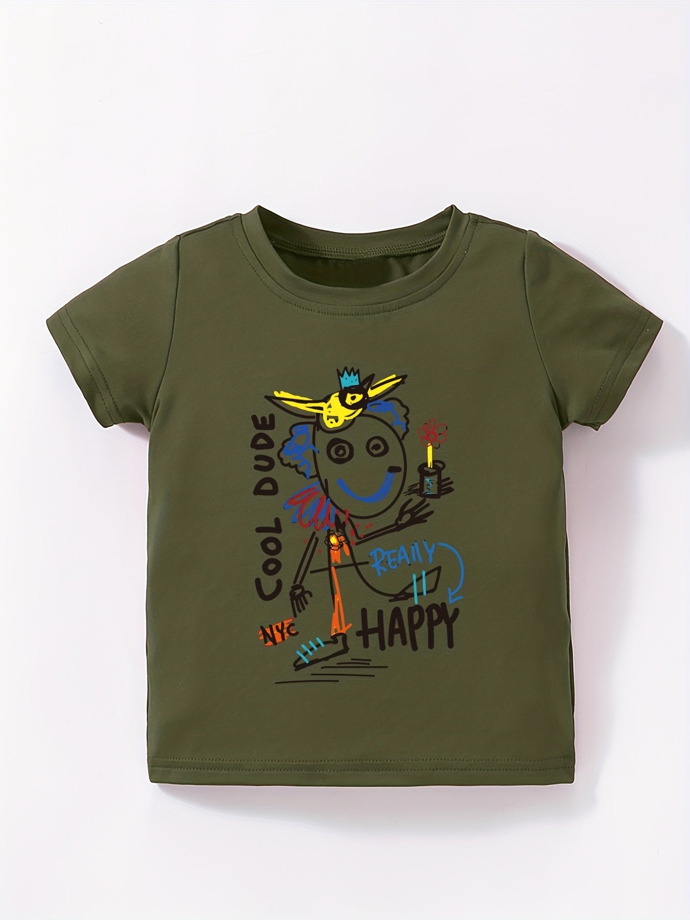 Boys Funny Mister Print T shirt Kids Short Sleeve Tee Top