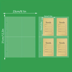 Seed Packet Organizer Garden Seed Storage Protector Clear Pocket