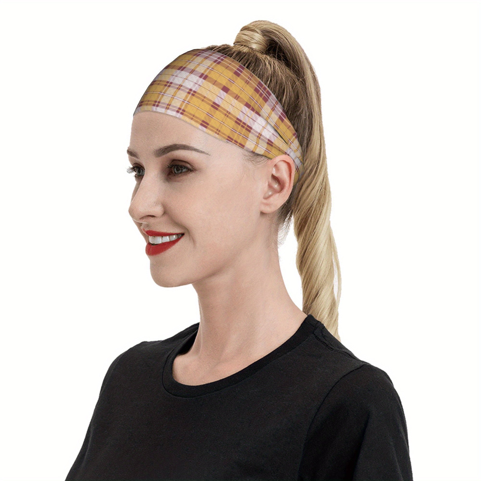 Signature Check Plaid Headband for Sport & Casual Outfits - Thanksgiving