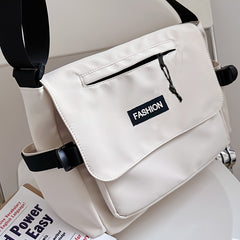 Japanese Style Casual Nylon Messenger Bag Lightweight Unisex Zipper