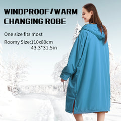 Mutao Waterproof Changing Robe with Fleece Lining and Hood