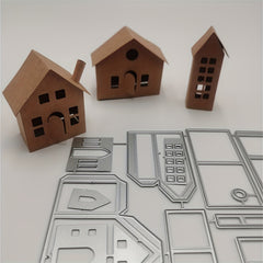 Christmas Metal Cutting Dies 3D House Embossing Template