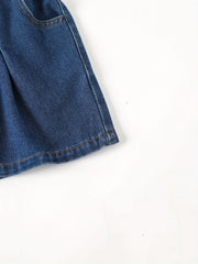 Girls Flower Bouquet Shaped Denim Shorts