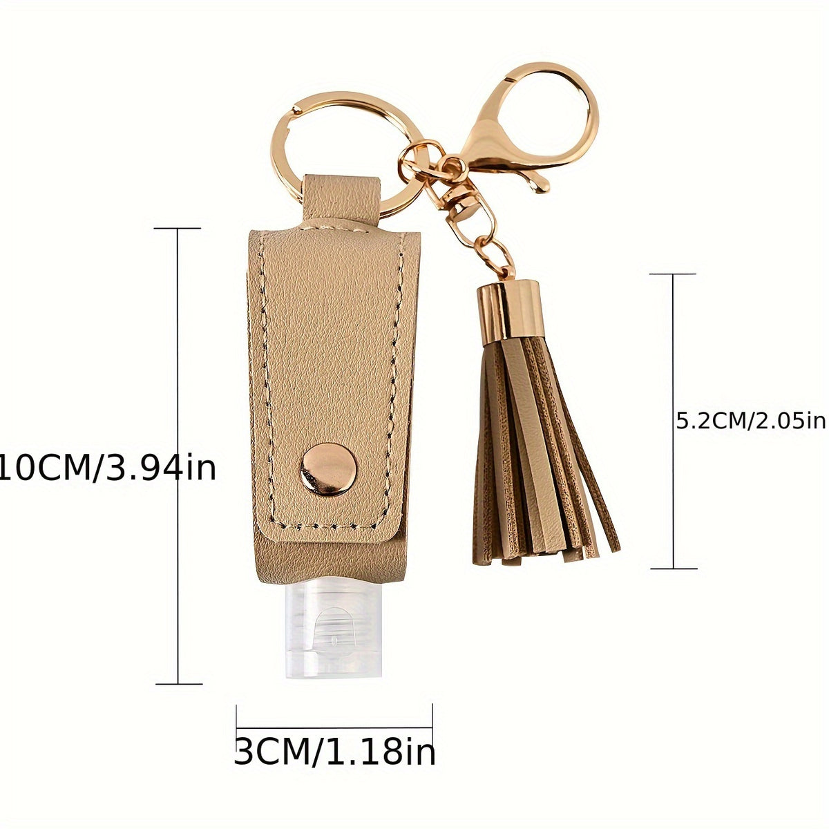 Mini Hand Sanitizer Holder Keychain Tassel Decor