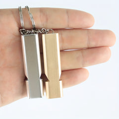 Portable Aluminum Alloy Whistle for Outdoor Survival