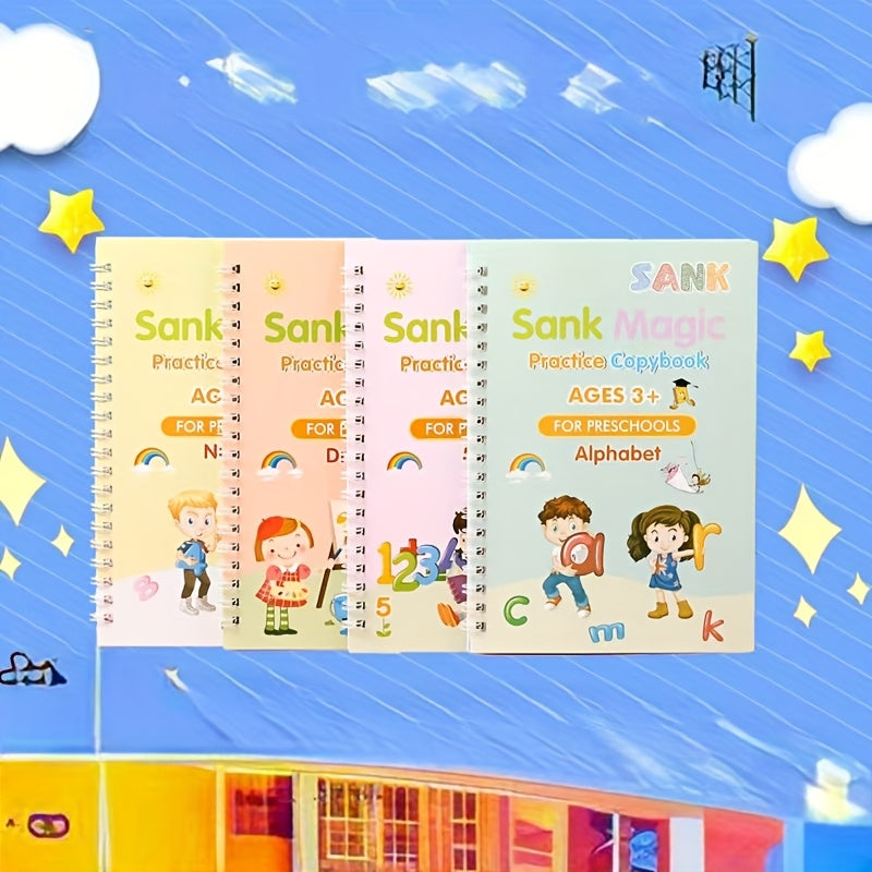 Kids English Practice Notebook with Copy Control Pen