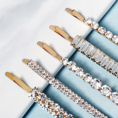 5PCS Rhinestone Hair Clip Head Ornament Bobby Pin