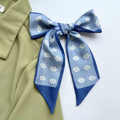 Printed Long Strip Thin Scarf Hair Tie Neck Scarves