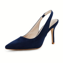 Women's Slingback High Heels Pointed Toe Stilettos Dress Sandals